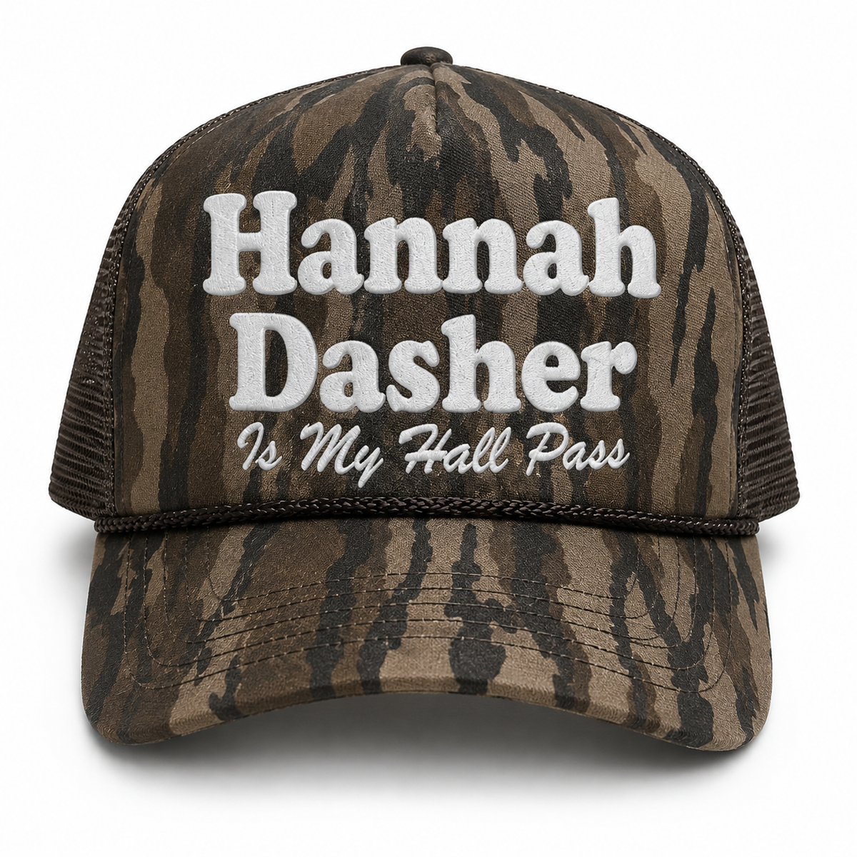 Hall Pass Trucker Hat (Camo) by Mossy Oak (™️)